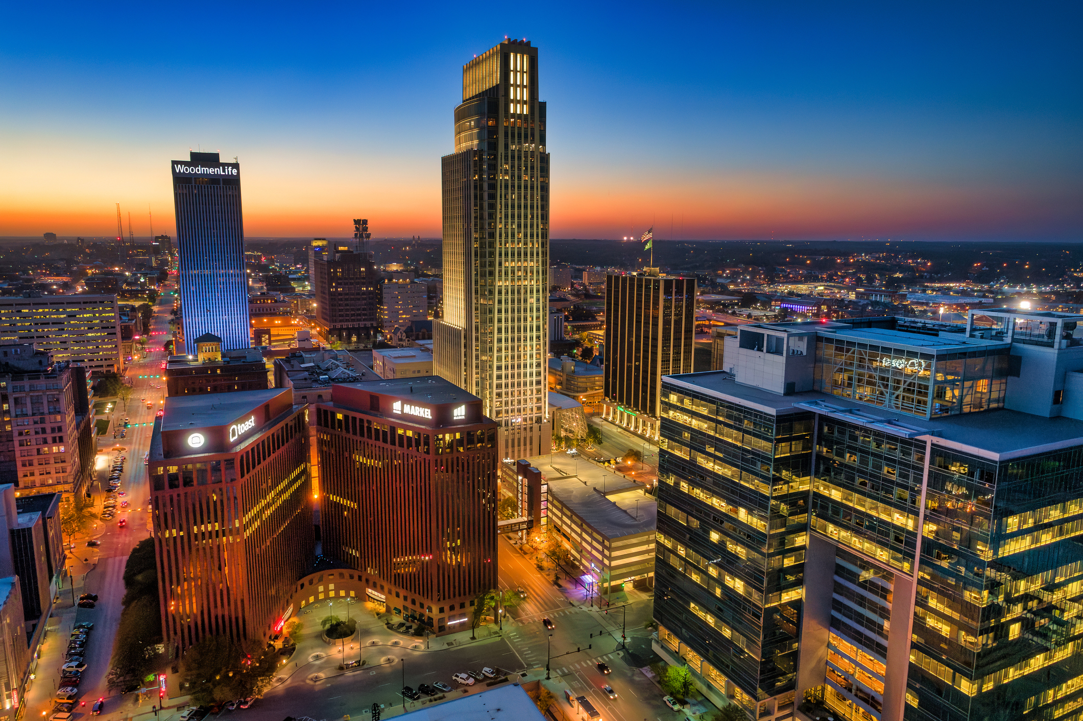 Aerial of Downtown…